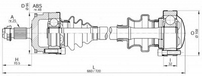 OPEN PARTS drs618900 -  Приводной вал